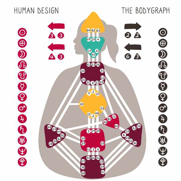 Human Design BodyGraph für Human Design Readings